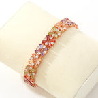 Rose gold women's micro-paved zircon bracelet