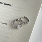 925 Sterling Silver High-End Diamond and Super Sparkling Zirconia Earrings