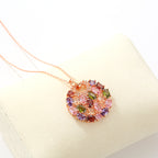 Colorful high-grade zircon necklace