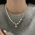 French Manta Rose Pearl Brooch Saturn Pull-Out Bracelet