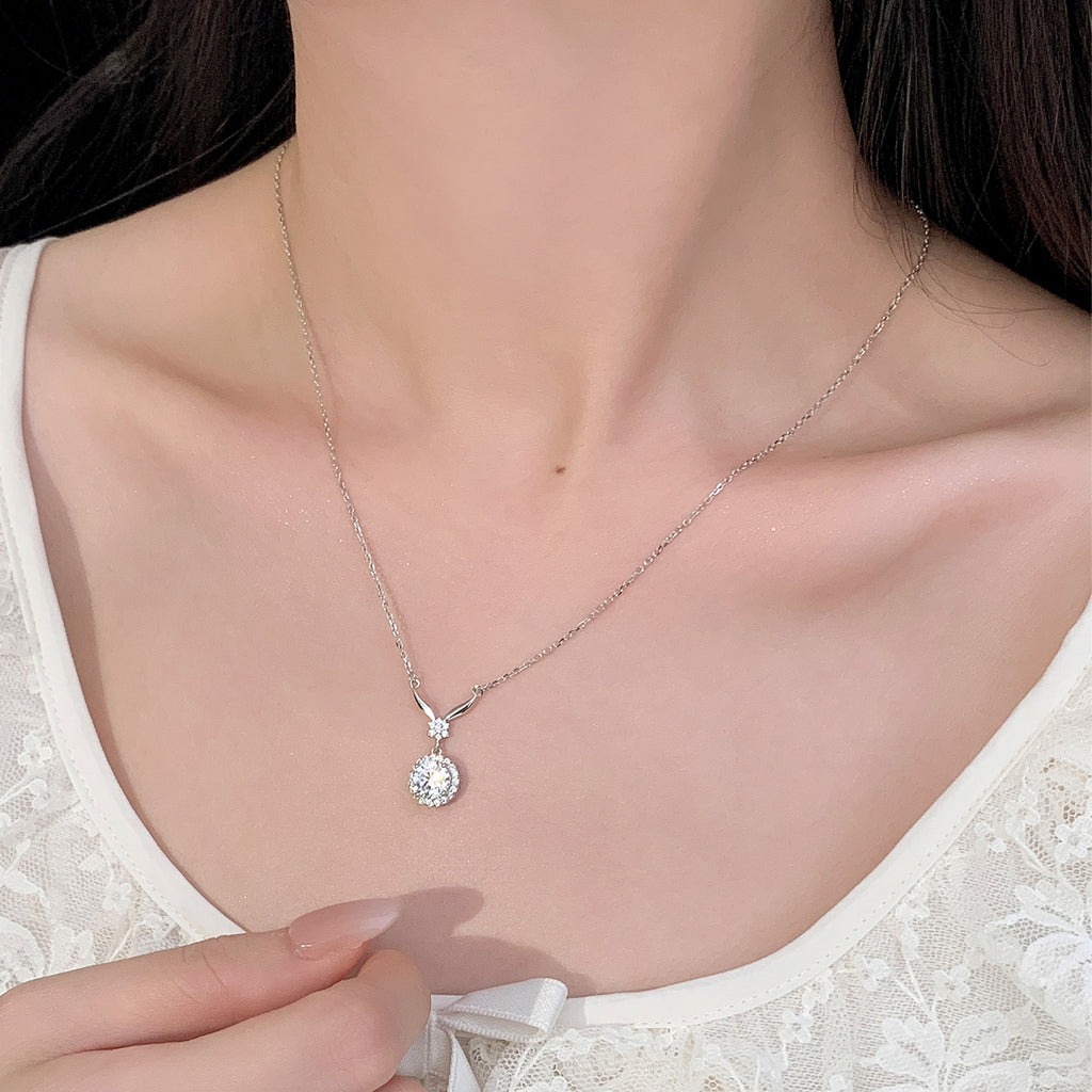 925 Sterling Silver Zirconia High-Quality Luxury Necklace