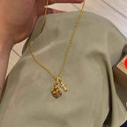 Versatile and exquisite cross-shaped copper alloy necklace