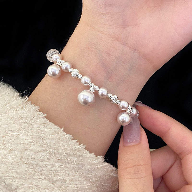 Manta Rose Pearl Necklace and Copper Alloy Bracelet