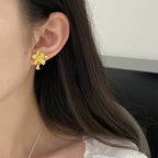 925 Sterling Silver Vintage Lily Teardrop Tassel Earrings