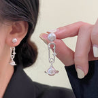 French Manta Rose Pearl Brooch Saturn Pull-Out Bracelet