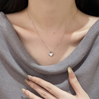 Exquisite and delicate diamond set of 999 sterling silver