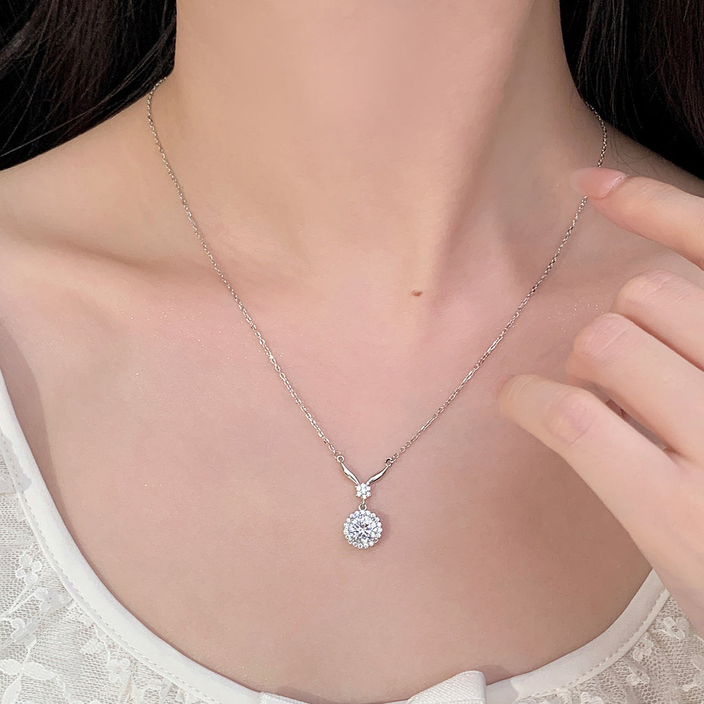 925 Sterling Silver Zirconia High-Quality Luxury Necklace