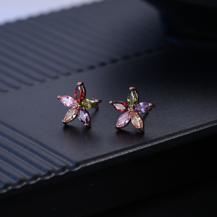 Stylish and cute crystal earrings with sparkling stars
