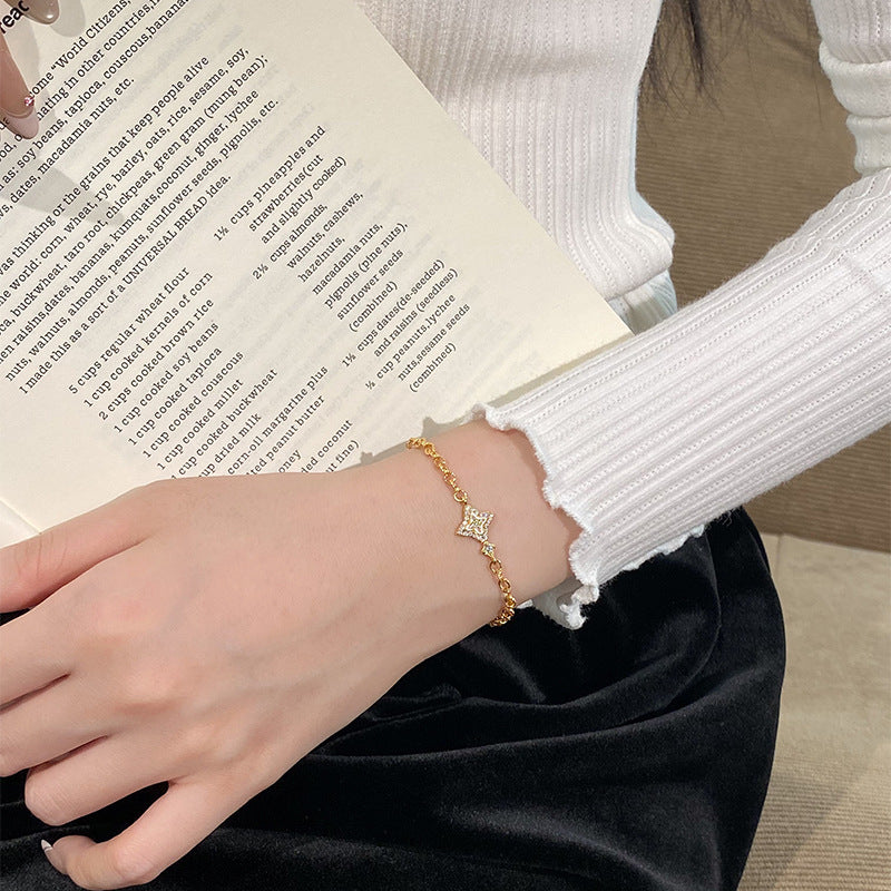 925 Sterling Silver Vintage Star Bracelet