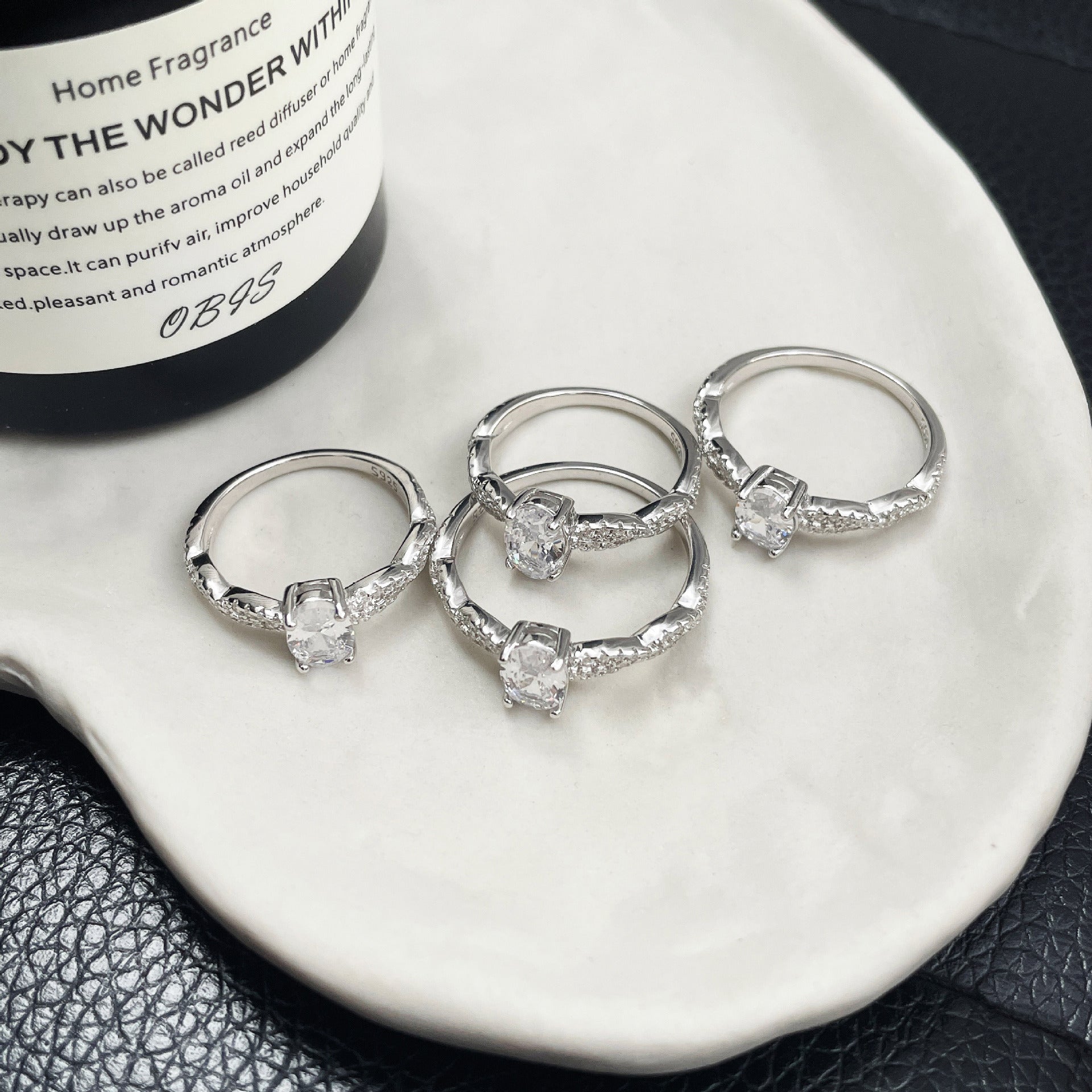 925 Sterling Silver Pigeon Egg Twisted Spinning Ballet Ring