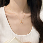 925 Sterling Silver Star Moon Seashell Clavicle Necklace