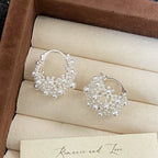 Millet Bead Basket Copper Alloy Ear Clips