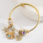 Vintage Evil Eye Stainless Steel Bracelet