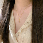 999 Sterling Silver Brushed Diamond Teardrop Necklace