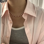 925 Sterling Silver Bamboo-Shaped Red Agate Beaded Necklace and Bracelet