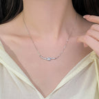 925 Sterling Silver Serpent Zircon Necklace