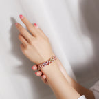 Rose gold women's micro-paved zircon bracelet