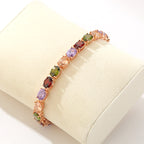 Rainbow Zircon Copper Alloy Bracelet
