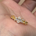 Starry Sky Dot Diamond Pigeon Egg Copper Alloy Ring