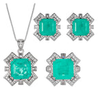 Paraiba Square Design Copper Alloy Set