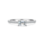 925 Sterling Silver High Carbon Diamond Full Diamond Stackable Ring