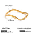 Stainless steel white diamond snake-shaped non-fading stacking bracelet