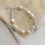 925 Sterling Silver Heart-Shaped Freshwater Pearl Bracelet