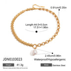 Pearl Luxury Stainless Steel Colorfast Necklace