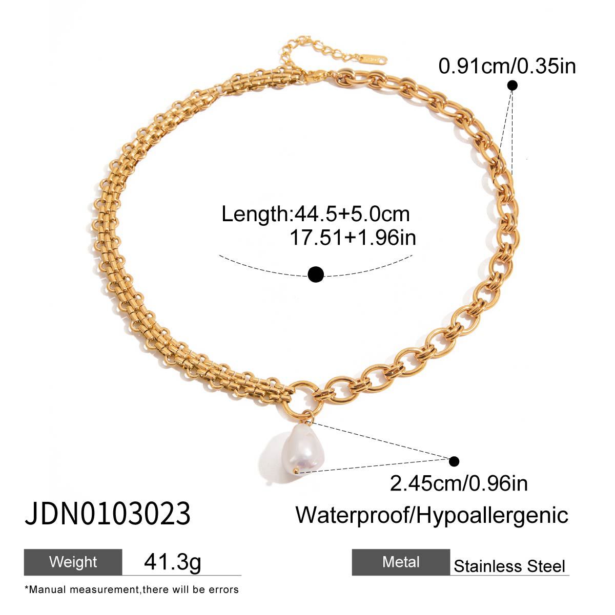 Pearl Luxury Stainless Steel Colorfast Necklace