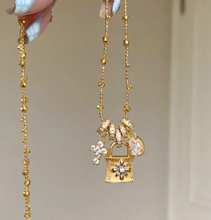 High-end cross clasp copper alloy necklace