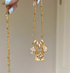 High-end cross clasp copper alloy necklace