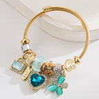 Vintage Lock Heart Stainless Steel Bracelet