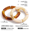 Melard Acrylic Bamboo UV Gold-Plated Resin Bracelet