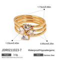 Three-Piece Stackable Stainless Steel Niche Design Ring