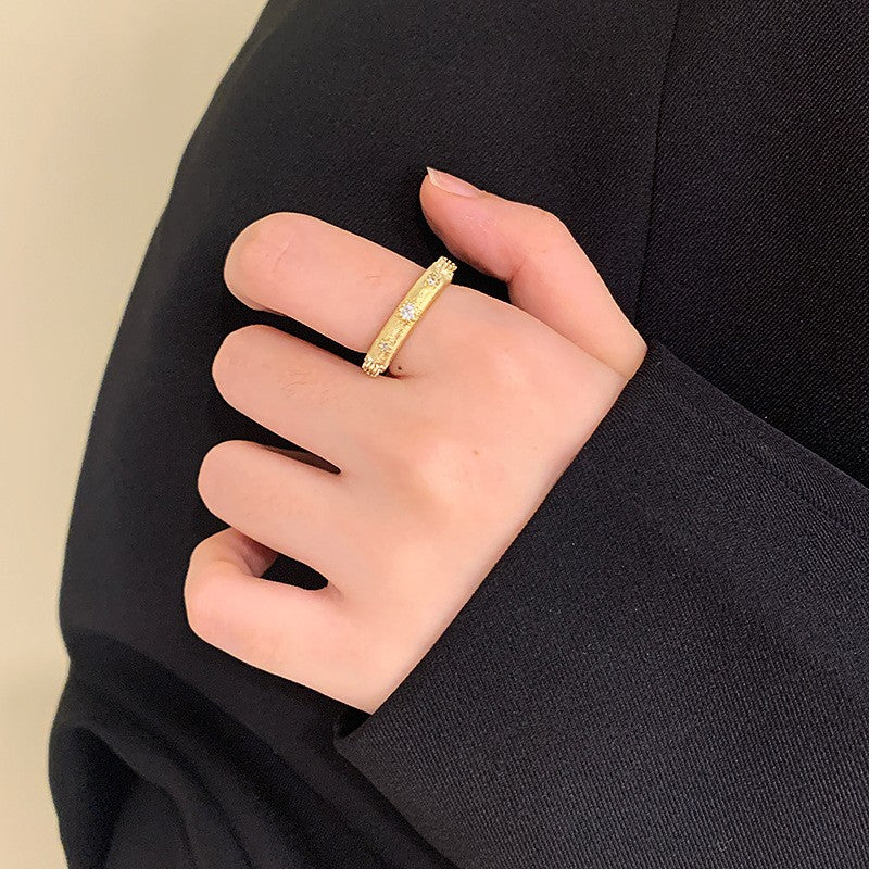 Brushed Zircon Bracelet Set