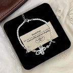 Blue zircon butterfly and flower super sparkly full diamond copper alloy bracelet