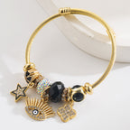 Vintage Evil Eye Stainless Steel Bracelet