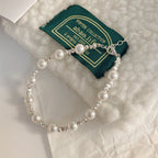 925 Sterling Silver Beaded Imitation Pearl Bracelet