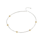 925 Sterling Silver Daisy Fragment Silver Flower Necklace