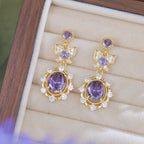Purple Zircon Lavender Manor Series Butterfly Copper Alloy Set