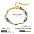 Luxury Stainless Steel Turquoise Bracelet