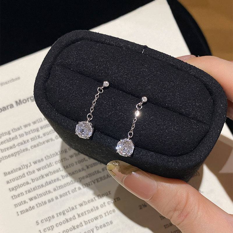 925 Sterling Silver Rose-Cut Colored Zircon Earrings