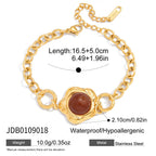 Gold-plated, luxurious stainless steel 18k gold bracelet that won't fade.