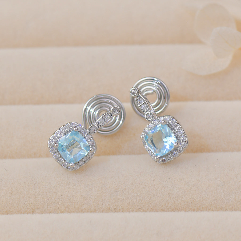 Mint Mambo Luxury French Necklace Set - Lake Blue Copper Alloy