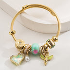 Vintage Heart Angel Stainless Steel Bracelet