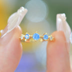 Luxury Ocean-grade Zircon Super Sparkling Exquisite Copper Alloy Ring