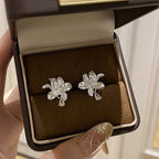 925 Sterling Silver Vintage Lily Teardrop Tassel Earrings