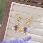 Purple Zircon Lavender Manor Series Butterfly Copper Alloy Set