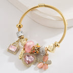 Vintage Lock Heart Stainless Steel Bracelet