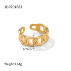 Rhinestone Stainless Steel High-End Ring